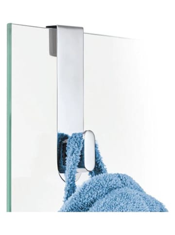 Blomus Glasduschwand-Haken ''Nexio'' in Silber - (B)3 x (H)14 x (T)3 cm