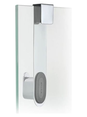 Blomus Haken voor glazen douchewanden ''Nexio'' zilverkleurig - (B)3 x (H)14 x (D)3 cm