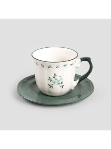 Homla Tasse ''Greta'' in Weiß/ Grün - 250 ml
