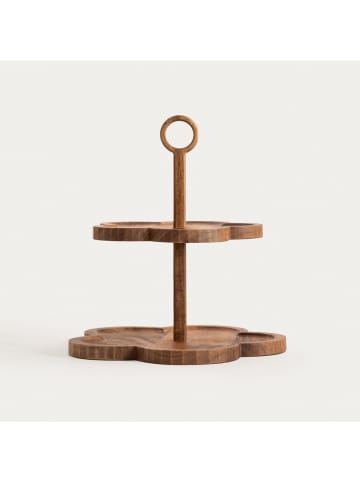 Homla Etagere ''Gibara'' in Braun - (H)28,5 x Ø 25 cm