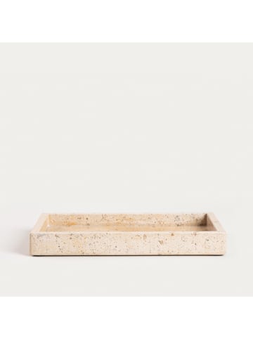 Homla Dekotablett ''Marmuri'' in Beige - (L)25 x (B)15 cm