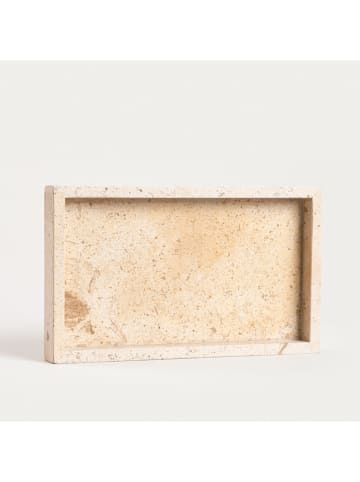 Homla Dekotablett ''Marmuri'' in Beige - (L)25 x (B)15 cm