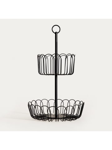 Homla Etażerka "Wardon" w kolorze czarnym - wys. 47 x Ø 28 cm