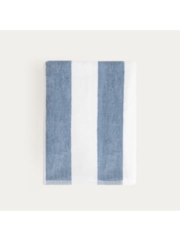 Homla Badhanddoek ''Lawena'' blauw/wit - (L)130 x (B)70 cm