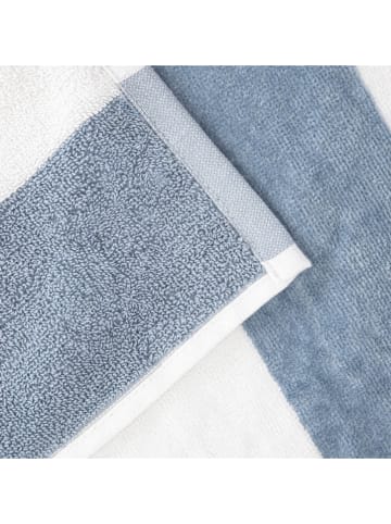 Homla Duschtuch ''Lawena'' in Blau/ Weiß - (L)130 x (B)70 cm