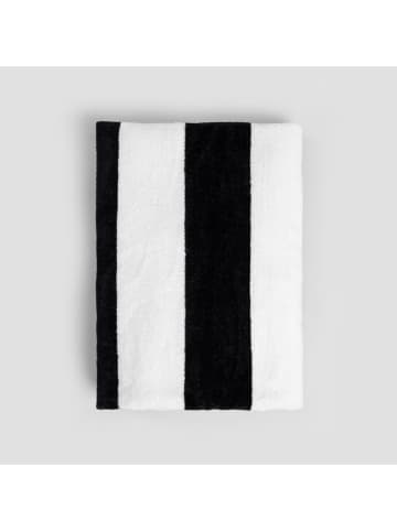 Homla Badhanddoek ''Lawena'' zwart/wit - (L)130 x (B)70 cm