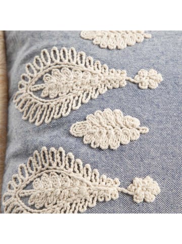Homla Kissenhülle ''Campi'' in Blau/ Creme - (L)45 x (B)45 cm