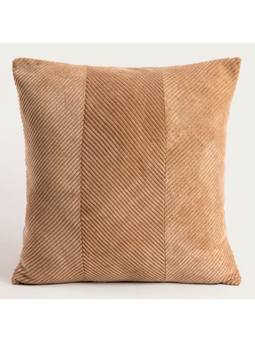 Homla Kissenhülle ''Fallere'' in Hellbraun - (L)45 x (B)45 cm