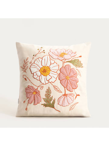 Homla Kissenhülle ''Kabir'' in Creme/ Rosa - (L)45 x (B)45 cm