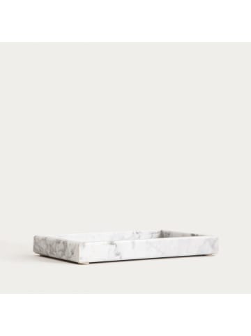 Homla Dekotablett in Weiß - (L)25 x (B)15 cm
