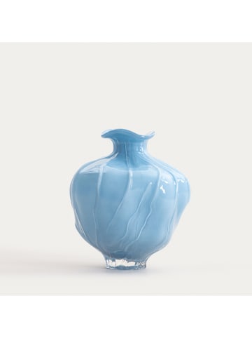 Homla Vase ''Coralia'' in Hellblau - (H)24 x Ø 21 cm