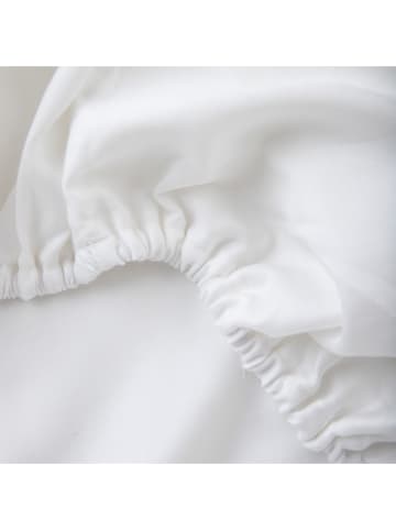 Homla Satin-Spannbettlaken ''Danielle'' in Weiß - (L)200 x (B)140 cm
