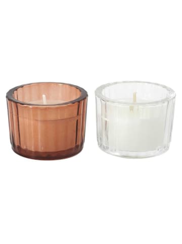 Ethnical Life 8-delige set: geurkaarsen bruin/transparant - 8x 20 g