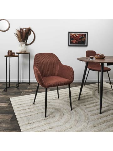 THE HOME DECO FACTORY 2er-Set: Sessel in Rot/ Orange - (B)59 x (H)85 x (T)55,7 cm