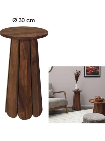 THE HOME DECO FACTORY Stolik w kolorze brązowym - wys. 55 x Ø 30 cm