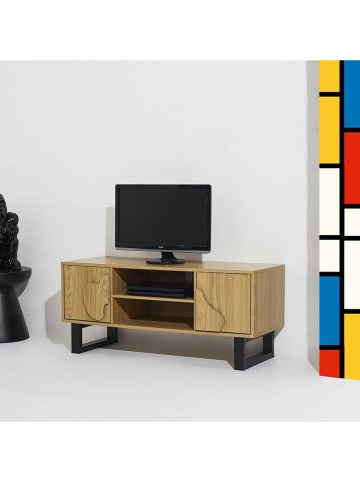Rétro Chic Szafka RTV "Calypso" w kolorze jasnobrązowym - 110 x 48 x 40 cm