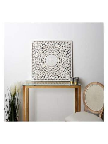 Ethnical Life Dekoracja ścienna w kolorze białym - 80 x 80 cm