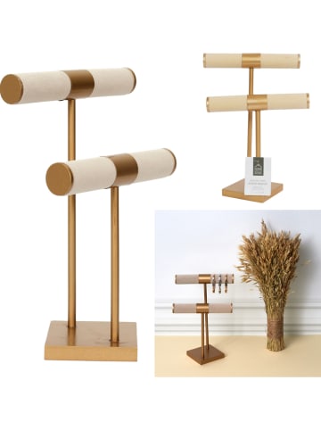 THE HOME DECO FACTORY Sieradenhouder goudkleurig - (B)21 x (H)29,5 x (D)14 cm