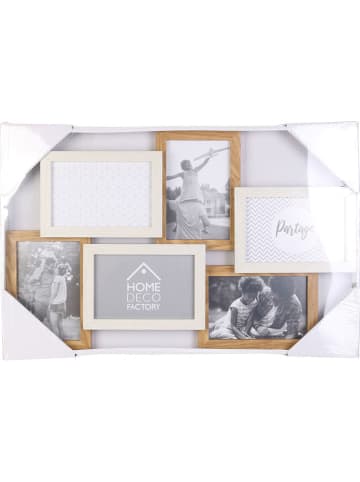THE HOME DECO FACTORY Bilderrahmen in Natur/ Weiß - (L)49 x (B)31,5 cm