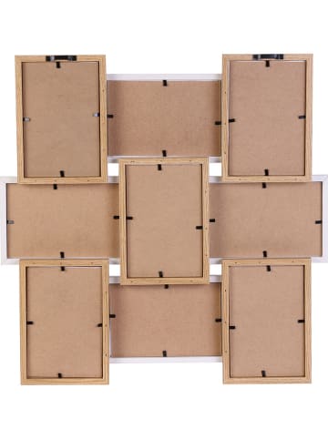 THE HOME DECO FACTORY Bilderrahmen in Natur/ Weiß - (L)44,5 x (B)44 cm