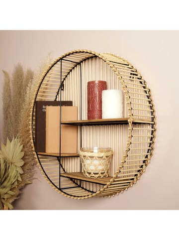 THE HOME DECO FACTORY Wandmeubel naturel - Ø 53 cm