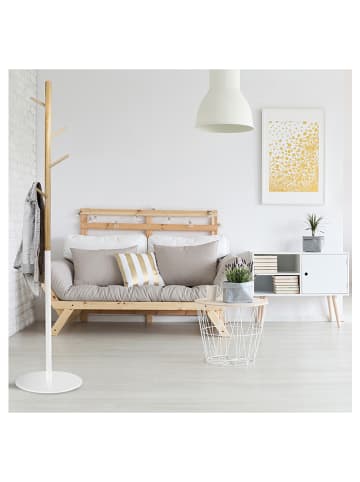 THE HOME DECO FACTORY Kleiderständer "Miko" in Beige/ Weiß - (H)180 cm