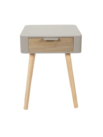 The Home Deco Kids Stolik nocny w kolorze szarobrązowym - 35 x 48 x 35 cm