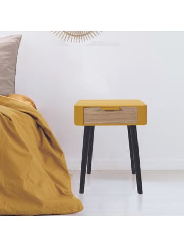 THE HOME DECO FACTORY Nachtkastje geel - (B)35 x (H)48 x (D)37 cm