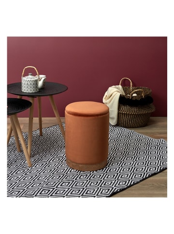 Ethnical Life Puf w kolorze musztardowym  - wys. 40,5 x Ø 29 cm