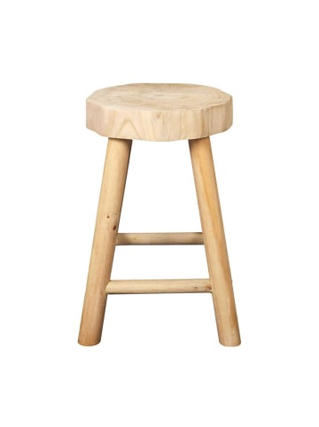 Ethnical Life Hocker "Harald" w kolorze jasnobrązowym - wys. 40 x Ø 26 cm