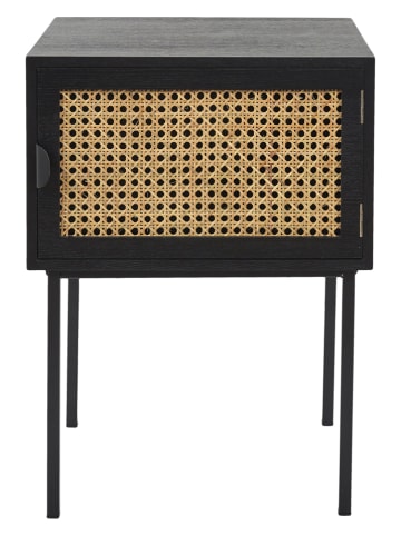 Ethnical Life Nachttisch in Schwarz - (B)40 x (H)55,5 x (T)30 cm