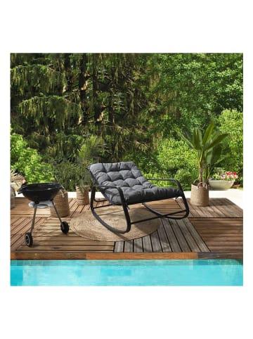 Garden Spirit Schaukelstuhl in Schwarz - (H)92 x (H)69 x (T)130 cm