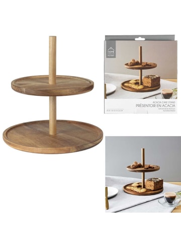 THE HOME DECO FACTORY Etażerka w kolorze jasnobrązowym - wys. 25 x Ø 20 cm