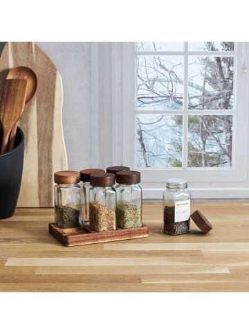 COOK CONCEPT 7-częściowy zestaw przyprawników w kolorze srebrnym
