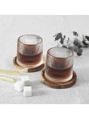 COOK CONCEPT 4tlg. Whiskey-Set in Transparent/ Natur
