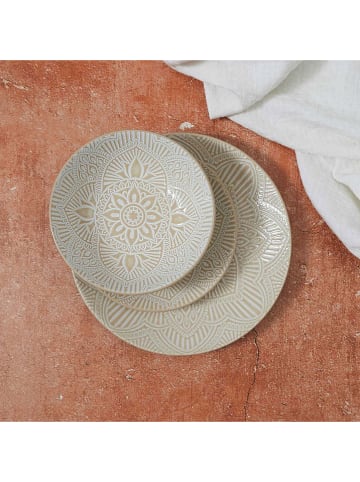 Ethnical Life 6er-Set: Speiseteller ''Sahara'' in Beige - Ø 27 cm