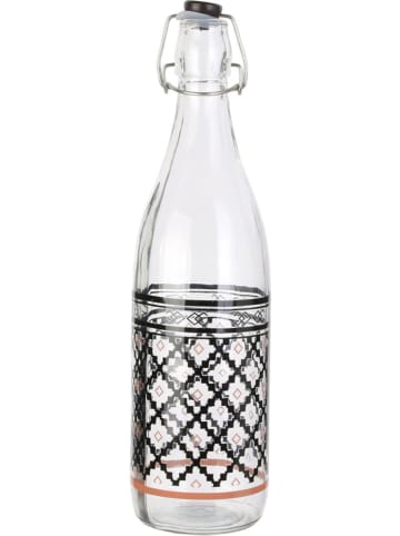 every ware 2er-Set: Glasflaschen in Transparent/ Schwarz - 1 l (Überraschungsprodukt)