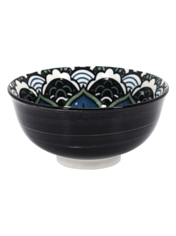 Ethnical Life 12er-Set: Schalen "Mandala" in Schwarz/ Blau - Ø 13 cm