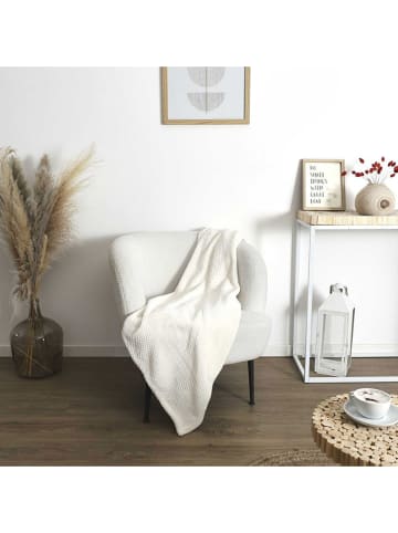 The Home Deco Kids Koc w kolorze kremowym - 150 x 120 cm