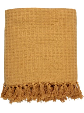 THE HOME DECO FACTORY Plaid in Senf - (L)250 x (B)170 cm