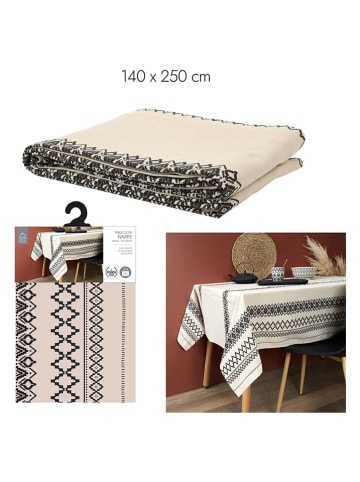 Ethnical Life Tafellaken beige/zwart - (L)250 x (B)140 cm