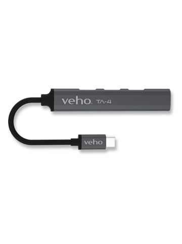 Veho USB-hub ''TA-4 USB-C'' zwart