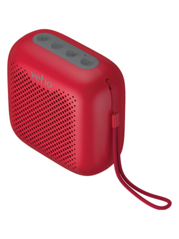 Veho Głośnik Bluetooth "MZ4" w kolorze czerwonym - 9,3 x 9,5 x 4,8 cm