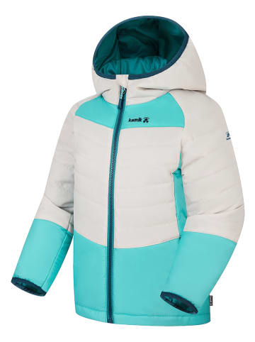 Kamik Dunne all-season doorgestikte jas "Celeste" wit/turquoise