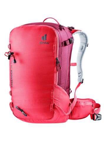 Deuter Skirucksack "Freerider 28 SL" in Rot/ Pink - (B)34 x (H)52 x (T)18 cm