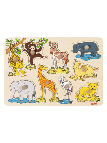 Goki Steckpuzzle "Afrikanische Tiere" - ab 12 Monaten