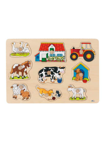Goki 9tlg. Steckpuzzle "Bauernhof" - ab 12 Monaten