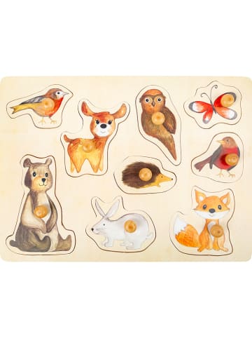 small foot 9-delige puzzel "Bosdieren" - vanaf 12 maanden