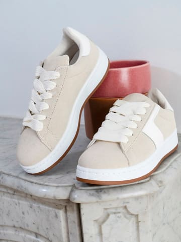 Bellucci Sneakers in Beige/ Weiß