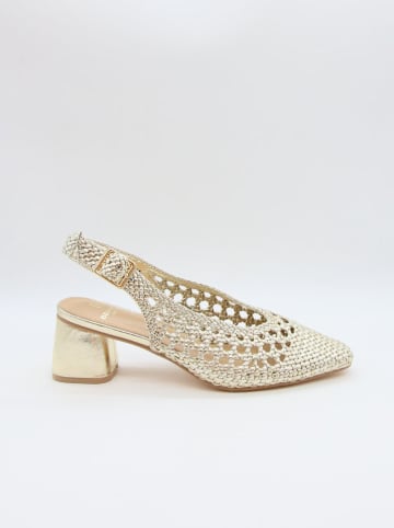 Bellucci Pumps met bandje goudkleurig